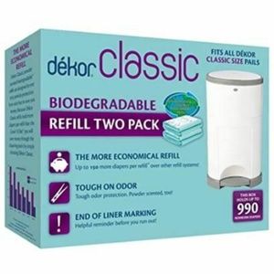 Dekor Classic Diaper Pail Biodegradable Refills, 2